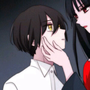 动漫情侣头像 黑夜有所斯