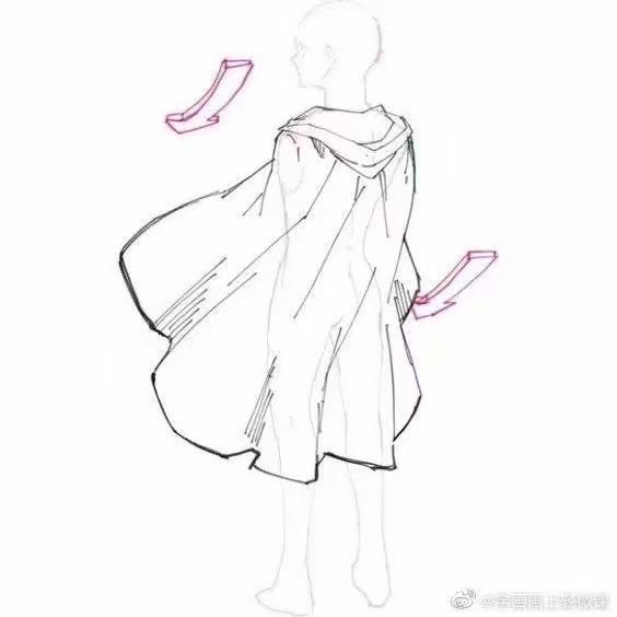 斗篷 衣服 绘画