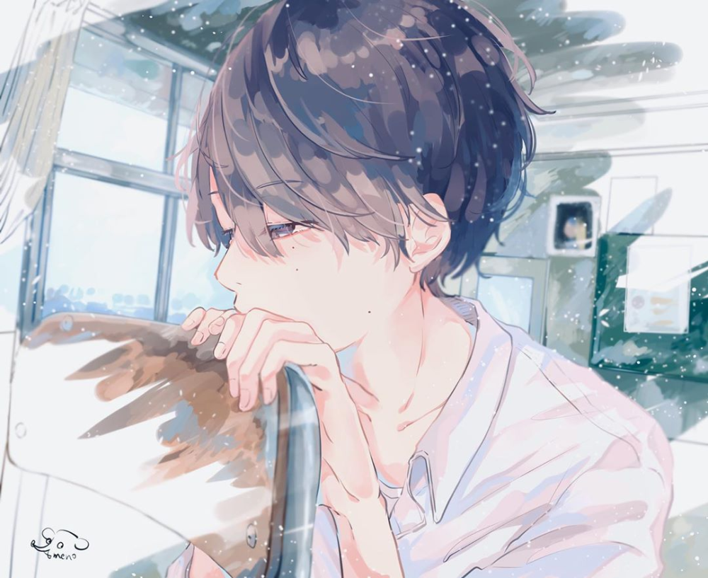 纯净的星空少年 盐系男子 梦幻干净的画风 … - 堆