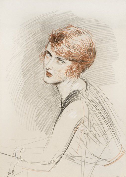 Paul César Helleu（1859年12月17日 - 1927年3月23日）是一位法国油画家，粉彩画家，铜版画设计师，以其众多美丽的社会女性画像而闻名。 他所创作的肖像人物，女性多为巴黎当红名妓利亚纳·德·朴质（Liana de Puzhi）的肖像。
1884年，Helleu受委托绘制一幅名为Alice Guérin（1870-1933）的年轻女子的肖像。 他们坠入爱河，两年后于1886年7月28日结婚。在他们的一生中，她是他最喜欢的模特。 她迷人，精致，优雅，帮助他进入了巴黎的贵族圈子，在那里他们是受欢迎的一对夫妻。
他还构思了纽约市中央车站夜空星座的天花板壁画。
他也是Jean Helleu的父亲和Jacques Helleu的祖父，他们都是Parfums Chanel的艺术总监。
1904年，Helleu被授予Légiond'honneur，并成为巴黎和伦敦爱德华时代最著名的艺术家之一。