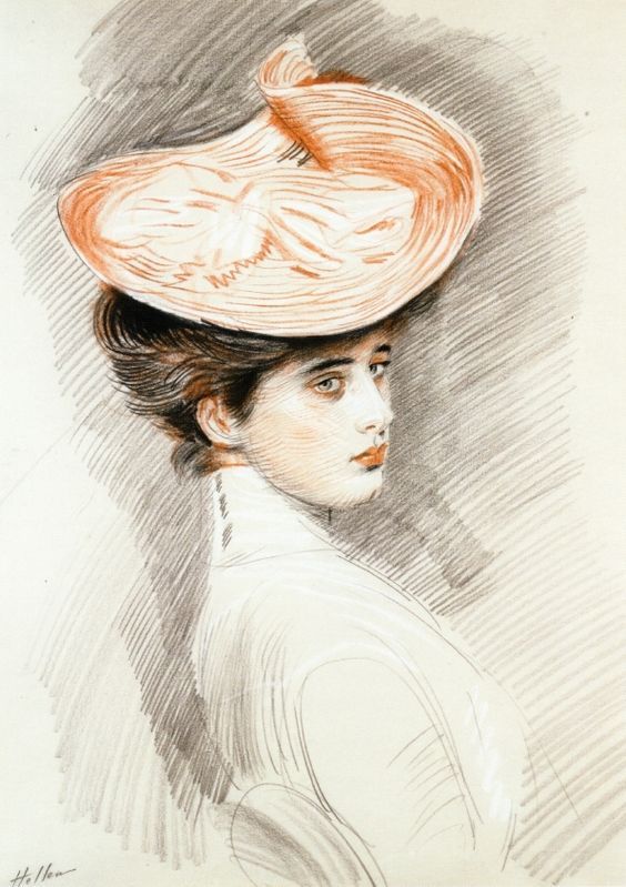 Paul César Helleu（1859年12月17日 - 1927年3月23日）是一位法国油画家，粉彩画家，铜版画设计师，以其众多美丽的社会女性画像而闻名。 他所创作的肖像人物，女性多为巴黎当红名妓利亚纳·德·朴质（Liana de Puzhi）的肖像。
1884年，Helleu受委托绘制一幅名为Alice Guérin（1870-1933）的年轻女子的肖像。 他们坠入爱河，两年后于1886年7月28日结婚。在他们的一生中，她是他最喜欢的模特。 她迷人，精致，优雅，帮助他进入了巴黎的贵族圈子，在那里他们是受欢迎的一对夫妻。
他还构思了纽约市中央车站夜空星座的天花板壁画。
他也是Jean Helleu的父亲和Jacques Helleu的祖父，他们都是Parfums Chanel的艺术总监。
1904年，Helleu被授予Légiond'honneur，并成为巴黎和伦敦爱德华时代最著名的艺术家之一。