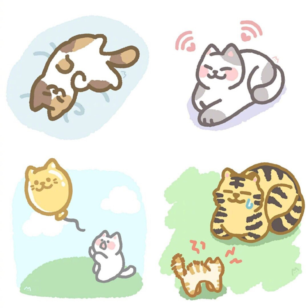 猫猫插画可爱表情