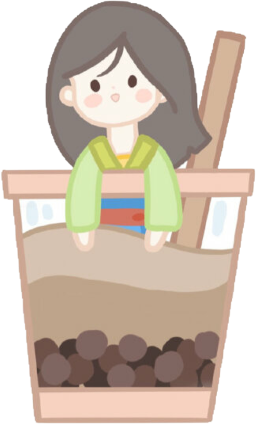 迪士尼公主 珍珠奶茶 可爱 手帐免扣素材人物78