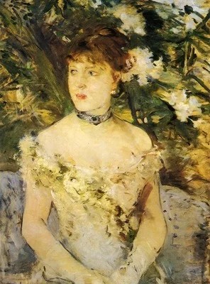 法国印象派女画家贝尔特·莫里索（Berthe Morisot 1841-1895），当时巴黎沙龙圈里鲜有的女画家，同为印象派之父马奈的密友，模特及情人，她的作品充满田园气息和闲适的生活景象。