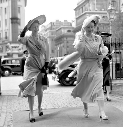 Queen Elizabeth II with her mother