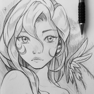 美少女黑白线稿~~ ins:lariennechan - 高清图片,堆糖,美图壁纸兴趣