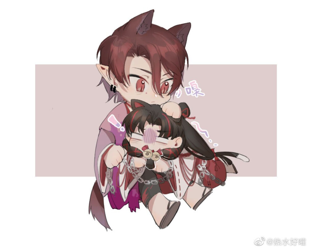 阴阳师
鬼童丸&缘结神，
鬼神cp，童缘
画师微博:热水好嚯