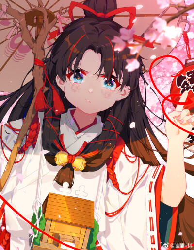 阴阳师
阴阳师缘结神，
画师微博:瞌睡k抖