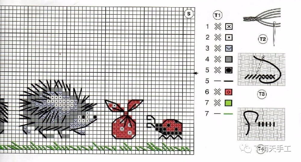 十字绣图纸•刺猬搬家