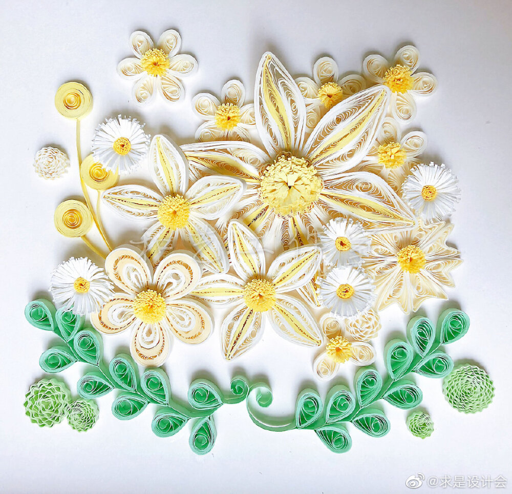 泰然和艺绚丽的衍纸艺术。#求是爱设计#