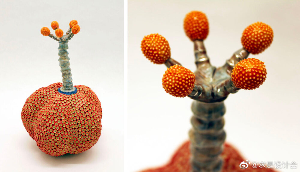 法国陶艺家Kaori Kurihara的水果陶瓷。#求是爱设计#