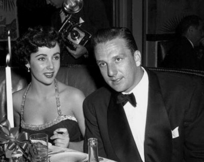 Ralph Kiner out on the town with a 17 year old Elizabeth Taylor, 1940s.
