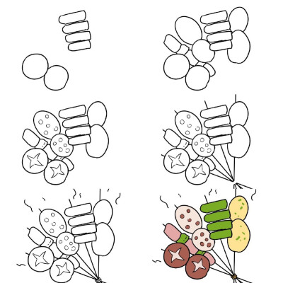 食物简笔画步骤图