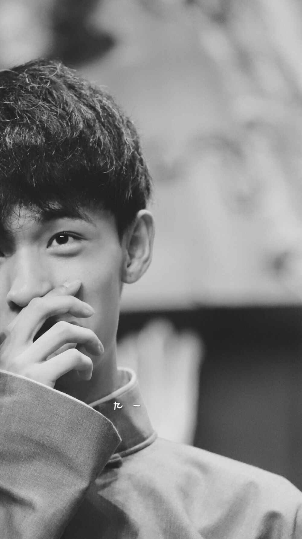 秦霄贤 半脸 黑白滤镜 壁纸