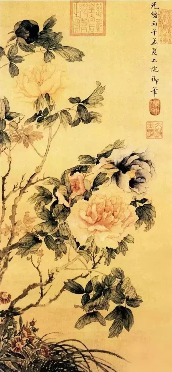 清 慈禧太后 画作