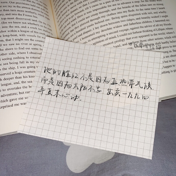 你呀 你别再关心灵魂了 那是神明的事
你所能做的 是些小事情
诸如热爱时间 思念母亲 静悄悄做人
像早晨一样清白
cr.我要写给你