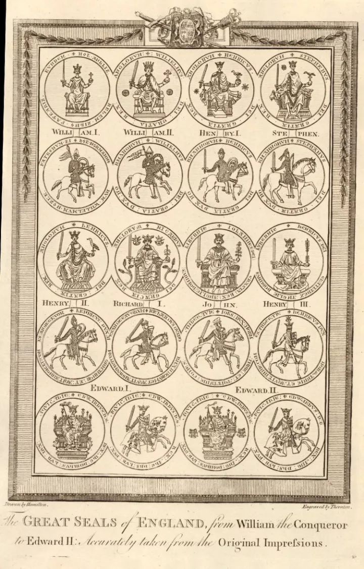 英国大国玺,从征服者威廉至爱德华二世所用的印章/1793/大英博物馆馆