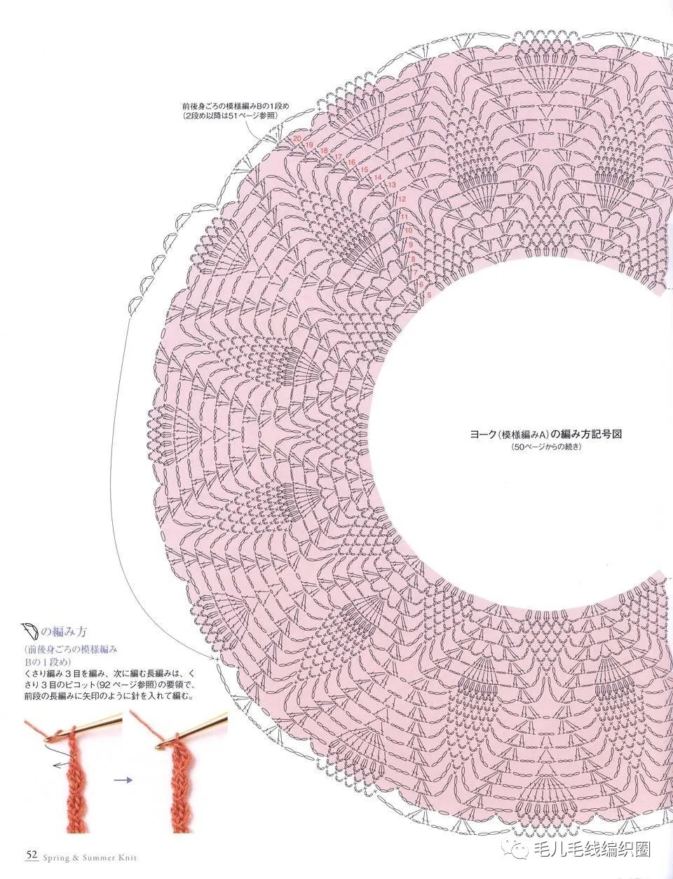 钩针编织图解夏日镂空罩衣