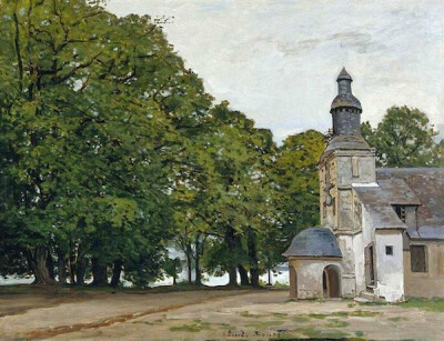 《翁弗勒爾的聖母教堂》
The Chapel of Notre-Dame de Grace at Honfleur
| 1864 年 | 布面油畫 | 52 × 68 cm