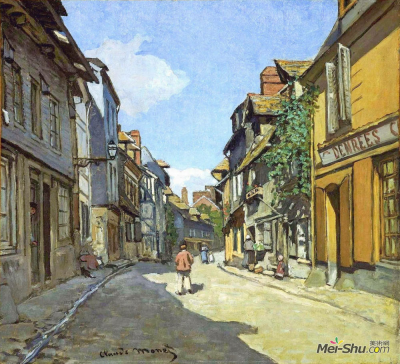 《翁弗勒爾的街道》Rue de la Bavole, Honfleur
| 1864 年 | 布面油畫 | 55.9 × 61 cm