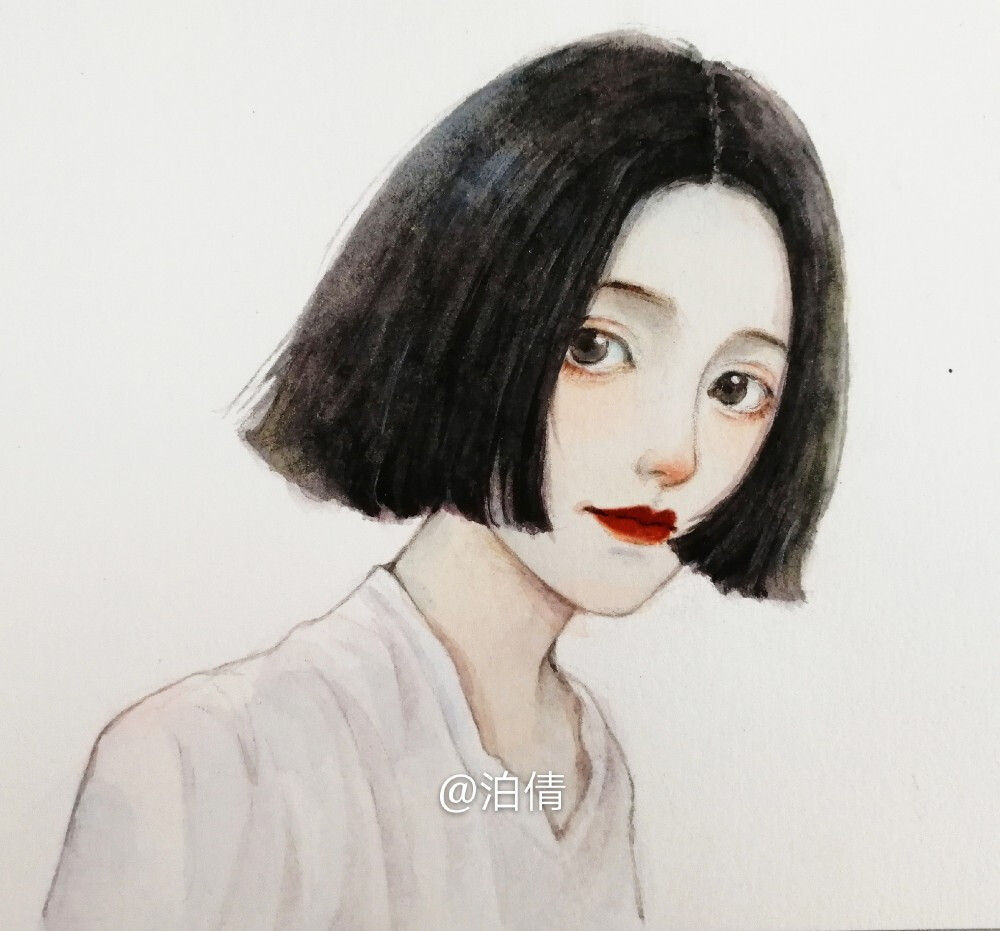 水彩头像