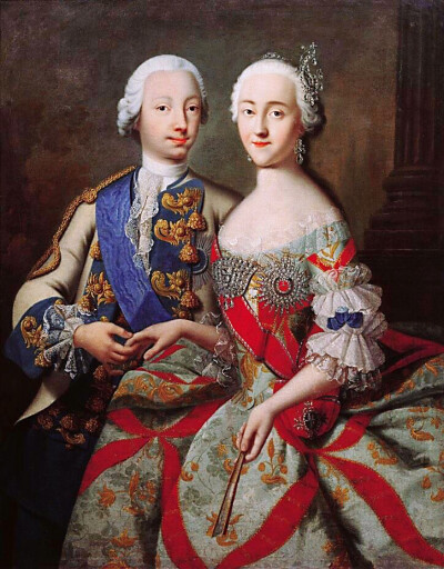 叶卡捷琳娜二世年轻的时候，结婚后的叶卡捷琳娜大公夫人。