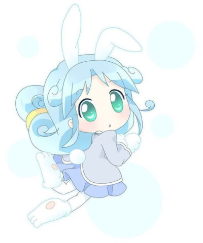 神秘的蓝色少女