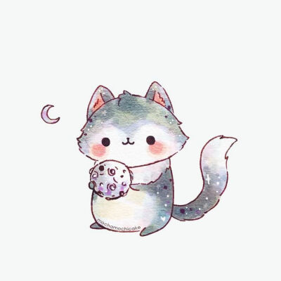 猫咪 萌插画 By mochamochicake