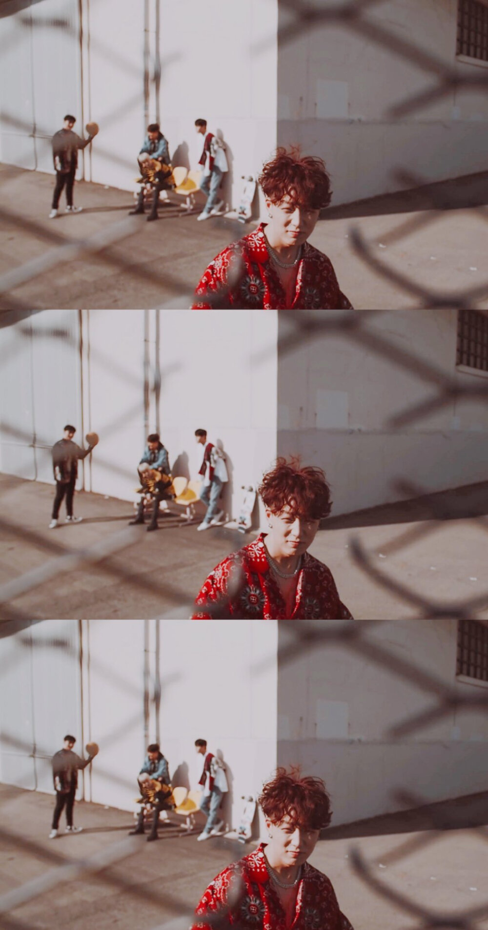 红色衣服超级有感觉，我好喜欢花衬衫，嘻嘻
还有一张是我的壁纸！