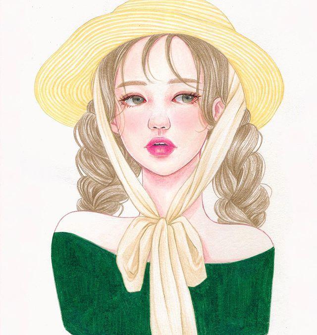 青春少女个性治愈插画头像，你是属于那种类型？