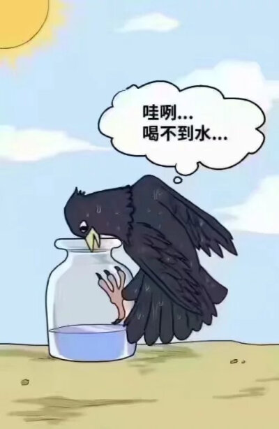 乌鸦喝水