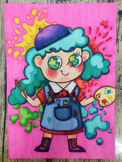 女生 儿童画 动漫