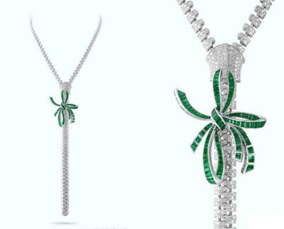 Van Cleef & Arpels 梵克雅宝 ZIP系列 Zip Couture Noeud Emeraude项链