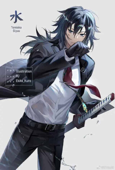 #鬼灭之刃#富冈义勇
【转自lofter 搬运工】向导_金
画师：Ekita玄 P站：Ekita玄
id=14793912