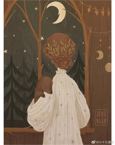 今日插画推荐复古风
插画师：August Ro ​