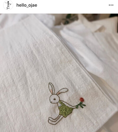 刺绣｜兔子
