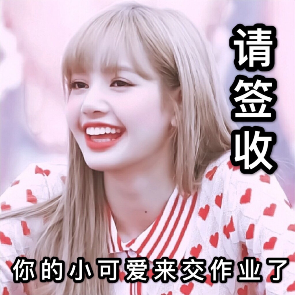 BLACKPINK 交作业表情包 图片来源wb 自p