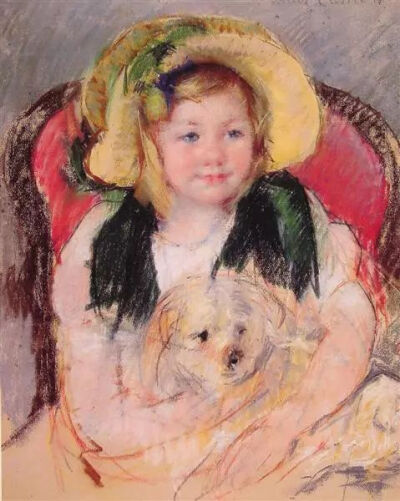 Mary Cassatt，Sara with her dog，1901