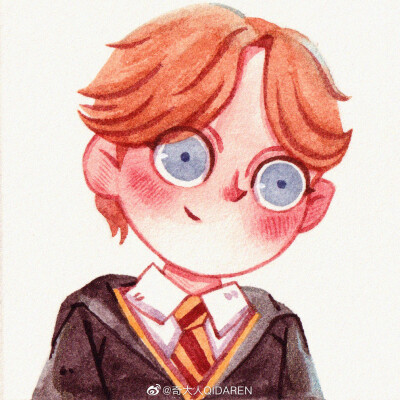 哈利波特头像 手绘森系风格 情侣头像
来源WB：@奇大人QIDAREN