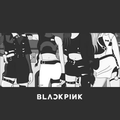 blackpink 饭绘 卡通 壁纸 cr.