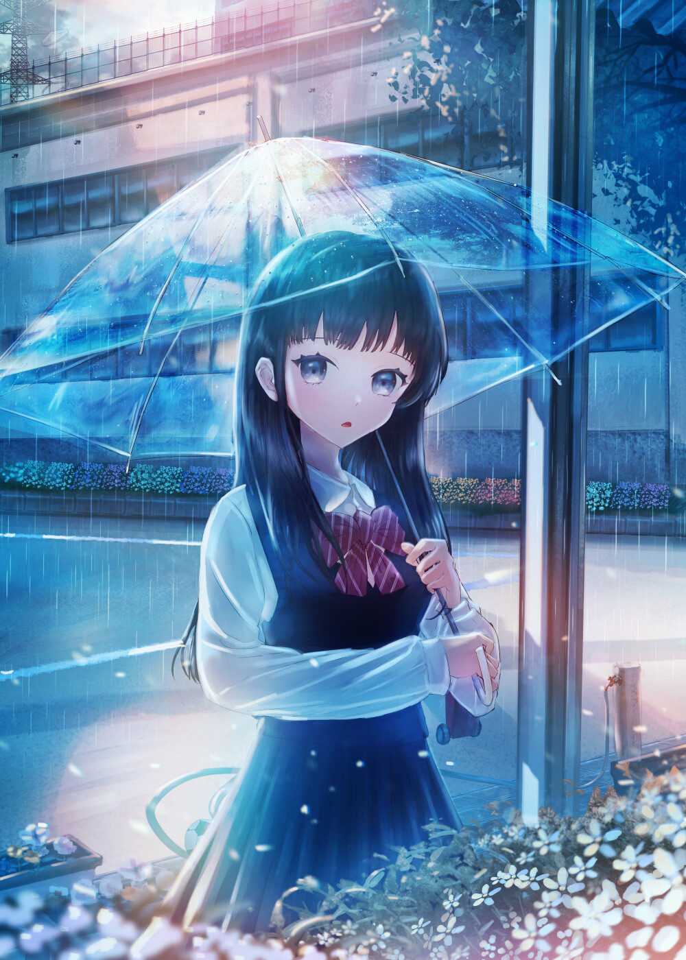 天気雨 绘师：ナコモ（p id=18302514） 本作品id=80429799