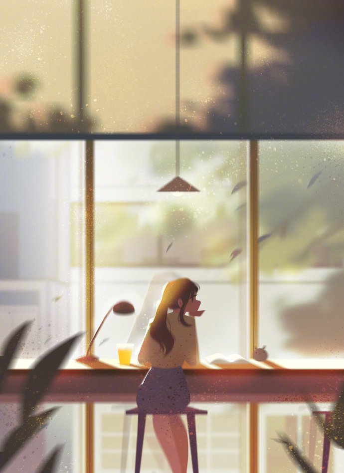 插画里的光。 #插画#