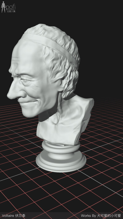 〔无限人偶〕石膏像素描 伏尔泰 