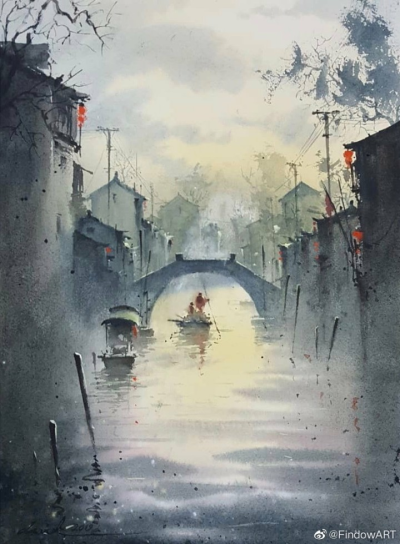 水彩风景（标注在右下角）