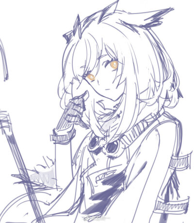 明日方舟——白面鸮 画师：龙崎一