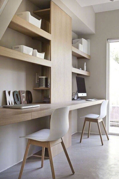 【书桌设计】漂亮实用又省空间#家居装修# ​​​​