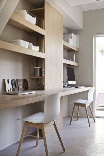 【书桌设计】漂亮实用又省空间#家居装修# ​​​​