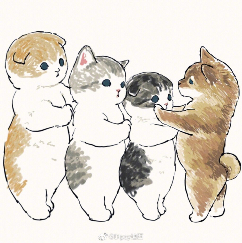 日本猫奴插画师Mofu_Sand的日常吸喵作品