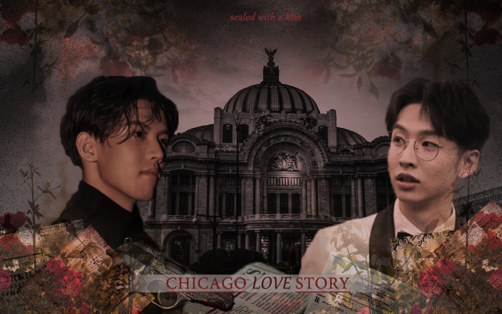 “这样的日子太令人厌烦，而我只想和你一起逃离。” --Chicago Love Story ​​​​
为朋友（微博：柴犬HACHI）的纬钧文做的封面，超级好看的CHICAGO LOVE STORY！冲冲冲！#纬钧