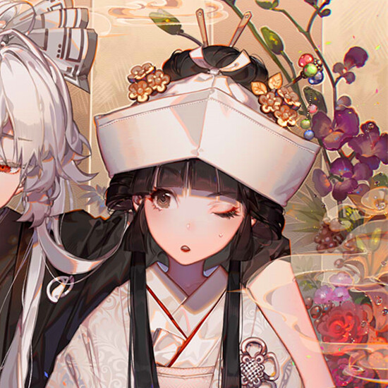 东方Project 蓬莱山辉夜 藤原妹红 动漫头像 闺蜜头像 百合头像